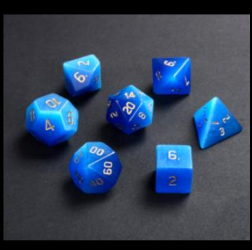 Cats Eye dice Blue